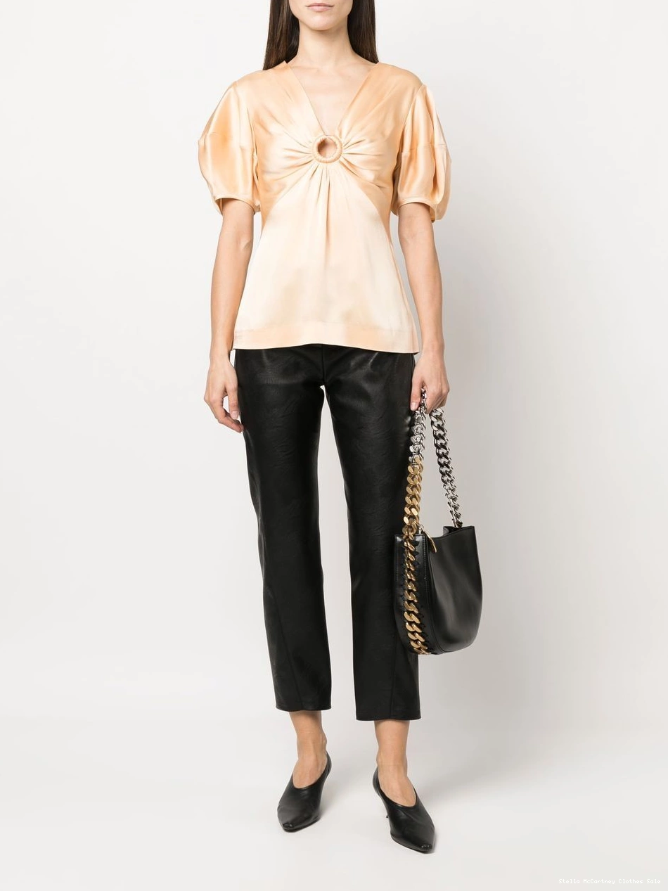 Affordable ruched blouse McCartney Stella Women puff-sleeve 0502